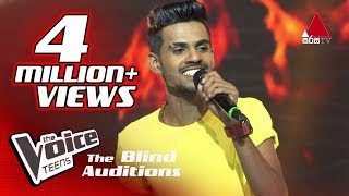 Hashen Dulanjana  Diyawanna Kumariyeදියවන්නා කුමාරියේBlind Auditions  The Voice Teens Sri Lanka [upl. by Haliehs328]