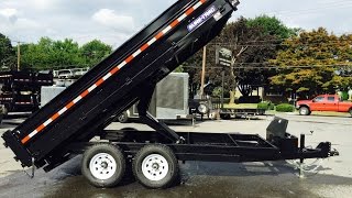 Sure Trac 8x14 Hydraulic Deckover Dump Trailer Fold Down Sides 14000 GVW ST9614HLODODB140 [upl. by Negaet]