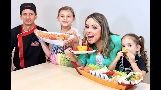 COMO FAZER SUSHI EM FAMÍLIA  MINHA COMIDA FAVORITA  Flavia Calina [upl. by Enyamrahs]