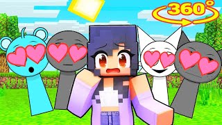 ALL SPRUNKI LOVE Aphmau in Minecraft 360° [upl. by Vahe]