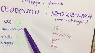 Czasownik bezokolicznik formy osobowe i nieosobowe [upl. by Aidnyc]