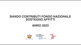 Istruzioni bando Contributi affitto [upl. by Wendt]