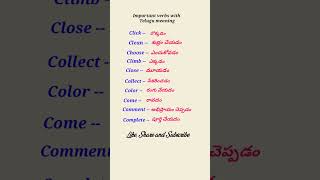 Important verbs with telugu meaning 4 trending spokenenglishin45daysintelugu [upl. by Sdlonyer811]