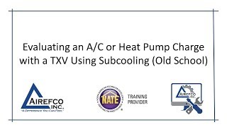 Evaluating a TXV AC or Heat Pump system using Subcooling Old school [upl. by Lancey]