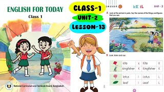 Class 1 English Unit 2 Lesson 13  English For Today  class one english unit 2 lasson 13 [upl. by Annahvas]