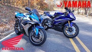 Yamaha R6 vs Honda CBR600rr  The BEST 600cc SPORT BIKE [upl. by Rammaj]