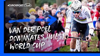 Van Der Poels Seventh Consecutive Victory 🙌  UCI Cyclocross World Cup Highlights  Eurosport [upl. by Enidaj]