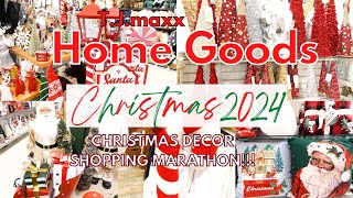 CHRISTMAS 2024 AT TJMAXX\HOMEGOODS  TJMAXX 2024 CHRISTMAS DECOR SHOPPING  Christmas Decor 2024 [upl. by Netsyrc]