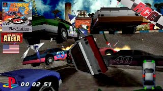 Destruction Derby 2  Total Destruction  Rookie  Red Pike Arena  PlayStationPS1PSX HD [upl. by Torey]