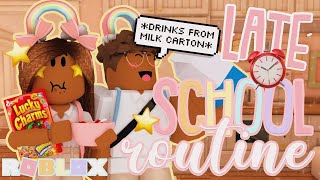 Our LATE SCHOOL MORNING Routine STRESSFUL Roblox Bloxburg Roleplay [upl. by Warrick]