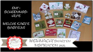 Weihnachtskarten Ideen  Karteninspiration  Kartenideen Weihnachten  Weihnachtspost  StampinUp [upl. by Oinota612]