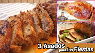 3 RECETAS de carne AL HORNO 🍗😋 ASADOS tradicionales 😍 IDEALES PARA NAVIDAD Las 3 Mejores [upl. by Dexter994]