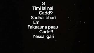 kasariकसरी  yabesh thapa song guitar chords and lyrics🎸🎸🎸🎸 [upl. by Kamaria]