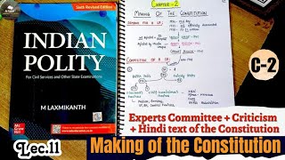 Lec11  Chapter2 Making of the Constitution  Polity by M Laxmikanth  An Aspirant [upl. by Niryt]