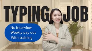 TYPING JOB  NO INTERVIEW EARN 3HOUR WITH TRAININGS  WEEKLY PAY OUT [upl. by Nowyt]