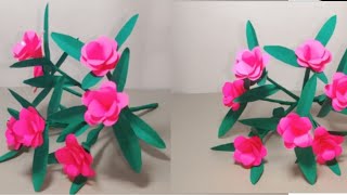 how to make easy paper flower craft  paper craft  easy craft  paper flower kaise banaye [upl. by Nereil]