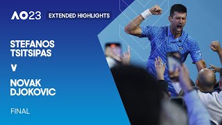 Stefanos Tsitsipas v Novak Djokovic Extended Highlights  Australian Open 2023 Final [upl. by Ailime]