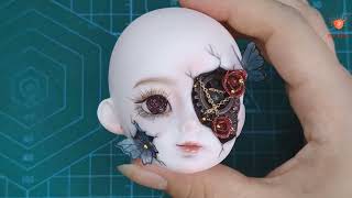 DIY  BJD Faceups stoties  Repainting Dolls  Doll Makeup  L75 [upl. by Nomzaj]