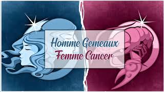 Homme Gémeaux ♊ Femme Cancer ♋ Compatibilité Amoureuse Astrologique [upl. by Hutchins]