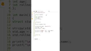 50 Learn C Programming  how to use structure shorts cprogramming cppbuzz [upl. by Wootten]