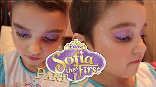 Sofia The First Inspired Makeup Tutorial Disney Princess Halloween edition part 1 [upl. by Ytrebil940]