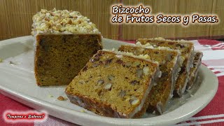 TORTA BIZCOCHO CON FRUTOS SECOS Y PASITAS sabor especial para Navidad [upl. by Emelin]