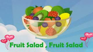 Watermelon Song  Fruit Salad Song for Kids  Watermelon Watermelon Papaya Papaya CHIKOO CHIKOO Poem [upl. by Keverian]