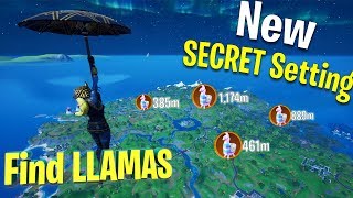 How To Find Llamas EVERY GAME with This SECRET Setting in Fortnite New LLAMA TRICK [upl. by Elledoj]