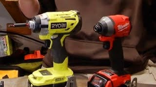 Ryobi Brushless vs Milwaukee Gen 3 impact driver [upl. by Namzaj444]