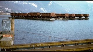 CHIATTE  LAGO DISEO  Trasporti ferroviari in navigazione [upl. by Aramoj]