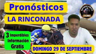 Pronósticos La Rinconada Domingo 29 de Septiembre 2024 🐎 [upl. by Makell]