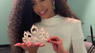 Cheslie Kryst With her Mikimoto Crown  Miss USA 2019 [upl. by Ressler]