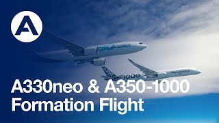 A330neo amp A3501000 in a unique formation flight [upl. by Lissak]