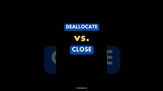 SQL DEALLOCATE Vs CLOSE for cursors ✍️ [upl. by Cirdec4]