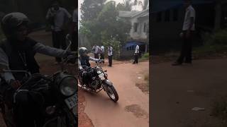 Girls driving skill boys expression 🤣 College life kerala royalenfield womenpower manasilaayo [upl. by Eet]