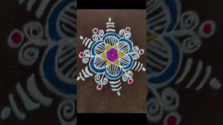 Easy 3×2 dots Rangoli design  simple Rangoli Arts rangoli muggulu kolam shortsvideo [upl. by Kirk]