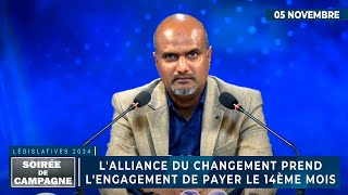 « Soirée de Campagne »  LAlliance du Changement prend lengagement de payer le 14ème mois [upl. by Norrek]