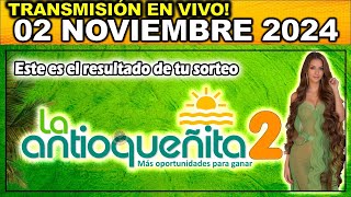 ANTIOQUEÑITA 2 Resultado ANTIOQUEÑITA 2 del SÁBADO 02 de noviembre de 2024 [upl. by Aivun]