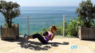 Med Ball Oblique Twists  Med Ball Workout by Nancy Halterman  Pear Sports [upl. by Nomelif]