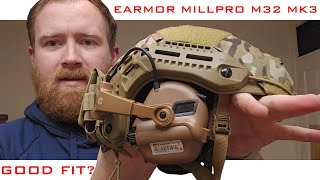 Earmor Millpro M32 Mark 3 Setup  Mtek Flux Helmet Part 3 [upl. by Annayat]