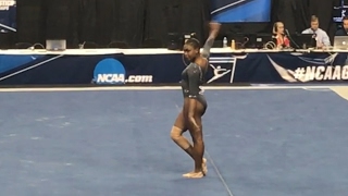 Hallie Mossett UCLA Floor 2017 NCAA Championships Semifinals 9925 [upl. by Kuhlman980]