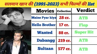 Salman Khan ki hit amp flop movie list  Sultaan salmanmovielist dabang [upl. by Dielle]