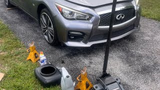 20142019 Q50 20t Oil Change [upl. by Audsley39]