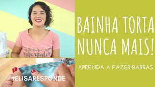 Como fazer bainha fácil Aprenda a costurar barra de tecido reta Bainha torta nunca mais 😉 [upl. by Attenohs]