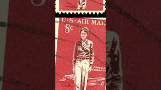 🇺🇸 United States Airmail Postage Stamp with Amelia Earhart amp Airplane ✈️ [upl. by Ainsley]