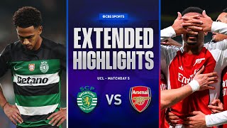 Sporting CP vs Arsenal Extended Highlights  UCL League Phase MD 5  CBS Sports Golazo [upl. by Naamana589]