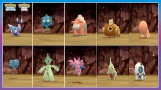 Pokémon BDSP  All Pokemon in Big Bluff Cavern [upl. by Saint]