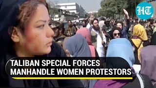 Taliban violently stop women protesters from marching to Presidential Palace in Kabul Reports [upl. by Akeim]