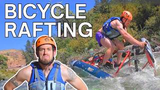 Whitewater Bicycle Rafting DISASTER [upl. by Nabois]