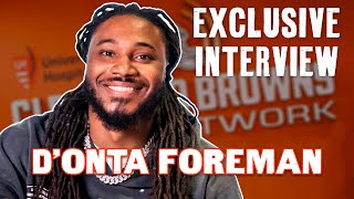 Exclusive Interview with Browns RB DOnta Foreman  Cleveland Browns Daily [upl. by Lebam197]